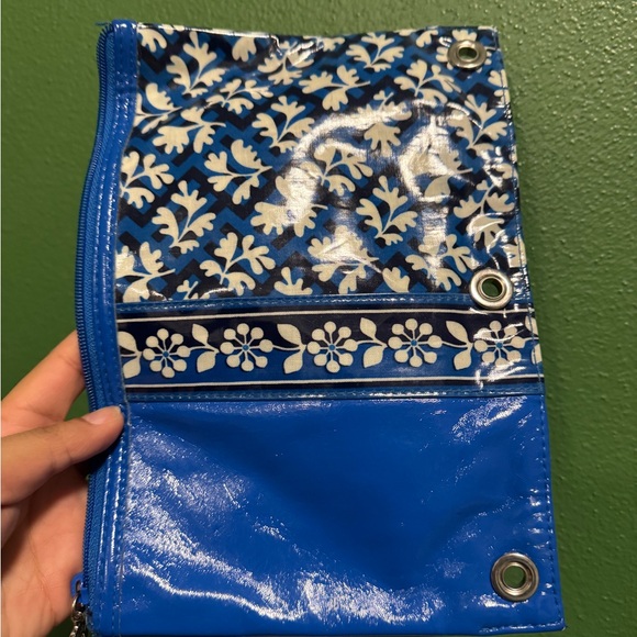 Vera Bradley blue print pencil case - Picture 1 of 2